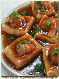 Pan Fried Stuffed Tofu With Oyster Sauce Chinese Cooking Recipes Recipes Cooking Tofu