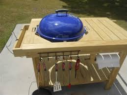 Weber Grill Table Diy How To Build A Picnic Table With Built In Cooler The Home Depot Grill Table Weber Grill Table Diy Bbq Table