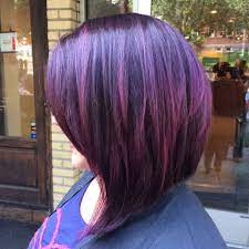 Why not try a long purple bob instead? Beautiful Bob Haircut With Lots Of Texture Purple Hair Color With Purple Highlights Hair Color Purple Purple Hair Hair