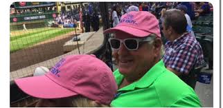 Jim returns to his seat behind home at Cubs game