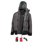 Men's 2X M12 12V Li-Ion Cordless AXIS Heated Quilted Jacket Kit W/Gray Rainshell Milwaukee Tool