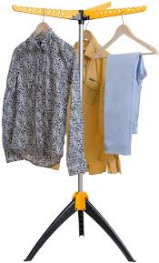 Collapsible clothes drying rack, portable garment racks indoor, foldable standing laundry racks for drying clothes, tripod stand, hangaway garment rack, steamer hanger stand, green and grey. Buy Art Moon Elm Sturdy Foldable Clothes Airer Hangaway Clothes Hanger Stand Clothes Drying Rack Indooroutdoor Max Capacity 22kg Space For 63 Hangers Very Easy To Set Up 23 6x22 4x51 2 Inch Online In