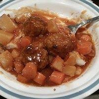 Next add in the beef stock, garlic, onion, seasoning salt and cracked black pepper. Dinty Moore Meatball Stew Copycat Recipe Recipes Tasty Query