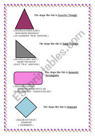 3 kaki sama dengan 1 yard. English Worksheets The Kinds Of Shape