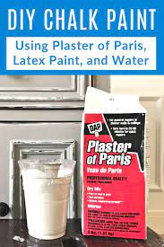 Make sure the plaster of paris and water is smooth before mixing it into the paint. Diy Chalk Paint Recipe Latex Paint Plaster Of Paris Abbotts At Home