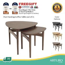 We apologise for the inconvenience caused and please be assured that we strive to give the best experience to you as our valued customers. Arturo Poet Coffee Table Set Of 2 Nesting Table Solid Wood Free Shipping To West Malaysia Building Materials Online