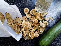 Spritz your air fryer basket or tray with an oil spritzer.lay your zucchini in a single layer. Healthy Snack Salt Vinegar Zucchini Chips