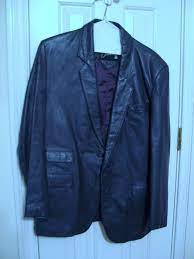J Walden Vintage Dark Gray Leather Coat Jacket Mens Size 42 Vintage Mod Leather Coat Jacket Leather Coat Mens Jackets