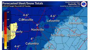 Last updated on mar 24 2021, 12:53 am cdt. Nashville Area Weather Icy Roads 4 6 Inches Of Snow In Forecast