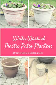 White Washing Terra Cotta Planters Plastic Planters Paint Garden Pots Plastic Flower Pots