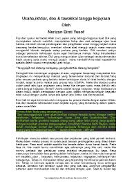 Sebenarnya, apa itu tawakal (tawakkul)? Usaha Doa Iktiar Dan Tawakal Persepsi Me