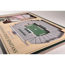 Ncaa Michigan State Spartans Team Colored 3d Stadiumview With 4 In X 6 In Picture Frame