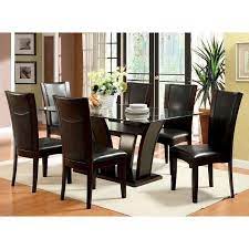 Shop our best selection of cherry kitchen & dining room table sets to reflect your style and inspire your home. Manhattan I Dark Cherry Dining Set W Brown Chairs By Furniture Of America Furniturepick
