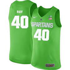 Men 40 Greg Roy Michigan State Spartans College Basketball Jerseys Apple Green College Basketball Jersey Basketball Jersey Michigan State Spartans