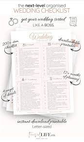 Detailed Wedding Checklist Printable Wedding To Do List Etsy Wedding Checklist Detailed Wedding Checklist Wedding To Do List