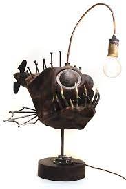Buy fish table lamps and get the best deals at the lowest prices on ebay! Prop Tail The Anglerfish Nik Burns Sculptor Scrap Metal Art Fish Lamp Welding Art Projects