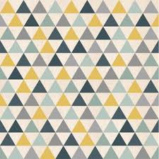 Vendu et expédié par la servanterie. Papier Peint Triangles Bleu Jaune Et Gris Graphique Ugepa Papier Peint Papier Peint Scandinave Papier Peint Jaune