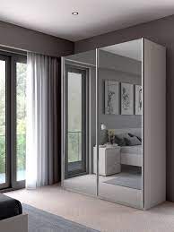 Start by choosing your sliding wardrobe door design from the ranges shown below. John Lewis Partners Elstra 150cm Wardrobe With Mirrored Sliding Doors Mirror Matt White Mirrored Wardrobe Doors Wardrobe Door Designs Wardrobe Design Bedroom