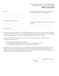 The word itself makes you think of something really. Louisiana Notice To Owner Of Obligation Form Free Template