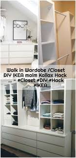 Walk In Wardobe Closet Diy Ikea Malm Kallax Hack Closet Diy Hack Ikea Closet Kallaxhack Ikea Hack Aufbewahrung Ikea Diy Malm Kommode