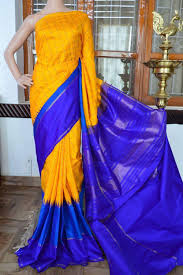 Mango Yellow Checks With Blue Small Temple Design Big Border And Blue Zari Rich Pallu Code J0717ka082411 Cost 12800 Inr Ma Saree Saree Designs Indian Sarees Expect compliments to be on their way with this sky blue saree. pinterest