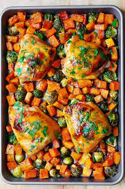 Freeze leftover soup in individual portions using large muffin tins. Sheet Pan Maple Dijon Chicken With Butternut Squash And Brussels Sprouts Julia S Album