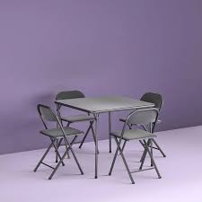 Cosco 5 Piece Card Table Set Black Google Shopping In 2020 Card Table Set Card Table And Chairs Table Cards