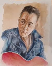 Bruce Springsteen oil painting
