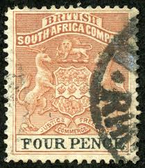 Black And White Coat Of Arms Of South Africa Big Blue 1840 1940 Rhodesia British South Africa Company In 2020 Africa Rare Stamps Coat Of Arms