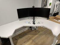 Custom corner desk by capturing joy with kristen duke. Custom Corner Desk Standingdesks