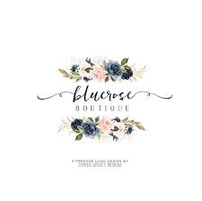 Logo Design Premade Logo Flower Logo Watercolor Flowers Logo Branding Kit In 2020 Flower Logo Flower Logo Design Logo Design Set