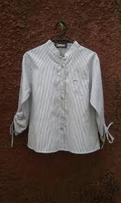 Fashion busana batik perempuan motif modern klasik Kemeja Kerja Wanita Motif Garis Mauthr Fesyen Wanita Pakaian Wanita Atasan Di Carousell