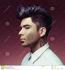 Man With Stylish Haircut Stock Image Image Of Dude Model 34144881