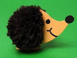 Igel Aus Wolle Igel Vorlage Bommel Machen Herbstdeko Mit Kindern Basteln