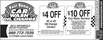 Fast Eddies Coupons Oil Change Oil Wash Car Oil Change