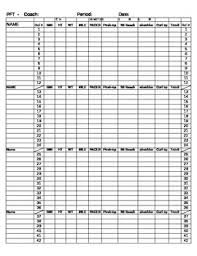 physical fitness test template