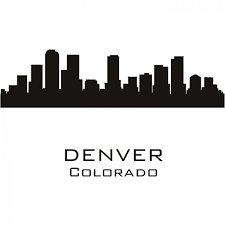 Black And White Denver Skyline Silhouette Denver Colorado Usa City Skyline Wall Sticker Denver Skyline Skyline Silhouette Denver Colorado Skyline
