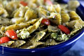 This cheerful salad uses tricolor bowtie pasta and a slew of fresh mediterranean ingredients feta, oregano and black olives, to name a few for a side dish bursting with bright flavor. Pesto Pasta Salad Recipe Add A Pinch
