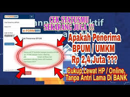 Cara cek bantuan umkm bri lewat hp di link website resmi sangatlah mudah. Cara Cek Bantuan Penerima Bpum Umkm Via Bri Youtube