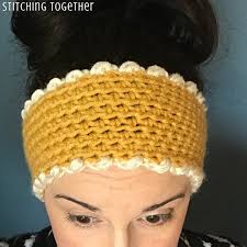 crochet ear warmer pattern and size chart stitching together