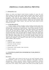 Maybe you would like to learn more about one of these? Contoh Proposal Usaha Digital Printing