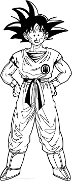 Goku Happy Coloring Page Coloring Pages Goku Coloring Pages For Boys