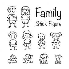 Family Stick Figure Doodle Set Premium Vector Freepik Vector People Hand Children Family In 2020 Stick Figure Family Stick Figures Stick Figure Drawing