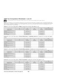 Regards, ocs team 14th april 2014 from india, gurgaon. 2008 Tax Computation Worksheet Line 44 Fill Online Printable Fillable Blank Pdffiller