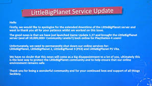 Playstation vita edition is the legacy console edition version of minecraft for the handheld console playstation vita in development by 4j studios for and alongside mojang studios. El Locon Gamer On Twitter R I P Littlebigplanet 1 2 3 Ps3 Ps Vita Se Cierran Servicios En Linea Permanentemente Si No Puedes Jugar Los Nieves De Los Demas Ya El Juego Pierde Su