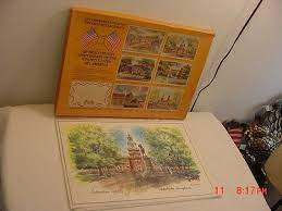 Set Of 6 Vintage 1976 Permanent Plastic Decorator Placemats Etsy Placemats Concord Massachusetts Settings