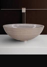 Clear glass color gives a natural feel and quietness in the bathroom. Luxury Glass Basin Designer Glass Sinks Livinghouse