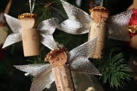 They'd also make super cute gift. Wine Cork Angel Ornament Great To Give With A Bottle Of Wine Happy Hooligans