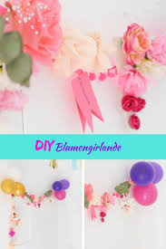 Diy Blumengirlande Minimenschlein De Blumen Girlande Blumengirlande Girlanden