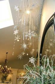 Hanging Snowflakes And Beads Christmas Chandelier Christmas Home Christmas Decorations